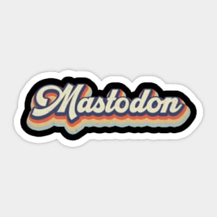 Retro Mastodon Pattern 70s 80s 90s Birthday Classic Style Sticker